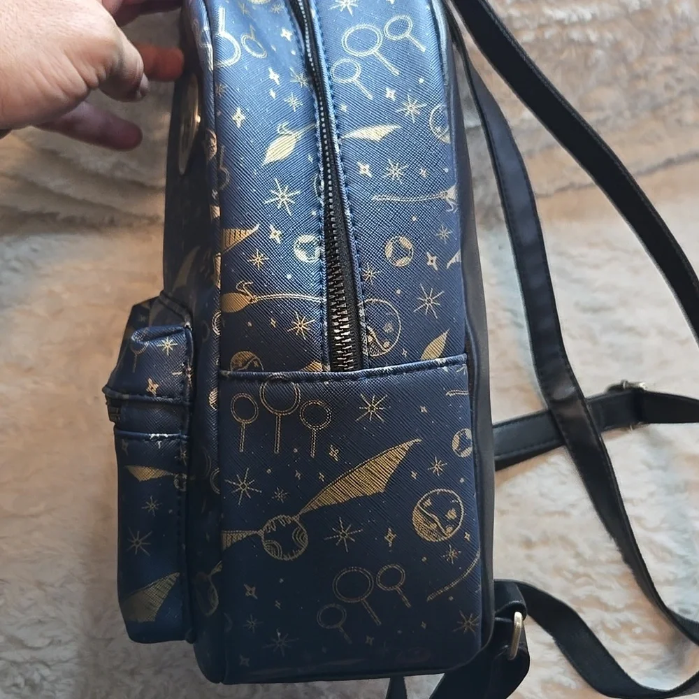Harry Potter Navy & Gold Mini Backpack - Branded Castle Emblem
